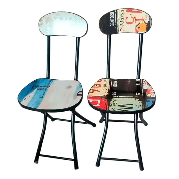 Cadeira Dobrável Sortida Suporta Até 80kg Mdf, Plástico, Ferro 30x24x69cm LM4095 - honeyhome