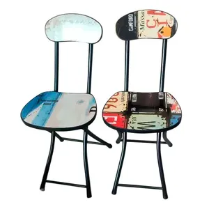 Cadeira Dobrável Sortida Suporta Até 80kg Mdf, Plástico, Ferro 30x24x69cm LM4095 - honeyhome