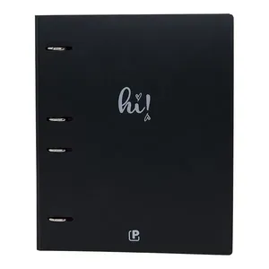 Fichário Universitário 10 Divisórias Plástico Preto 96 Folhas 194204 - Polibrás