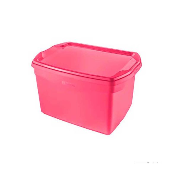 Caixa organizadora Flex 68 litros rosa Sanremo