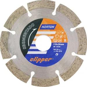 Disco de corte diamantado 110 mm segmentado linha Clipper - NORTON