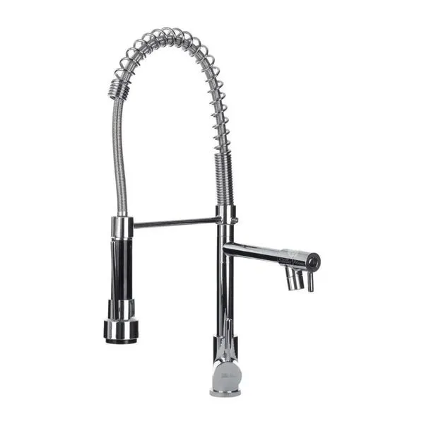 Torneira Gourmet Monocomando Crome Classic TOR-001 de Mesa Aço Inoxidável Acetinado Preto e Rosê Gold Torneira Gourmet Monocomando TOR-001 de Mesa Inox Acetinado Preto e Rosê Gold