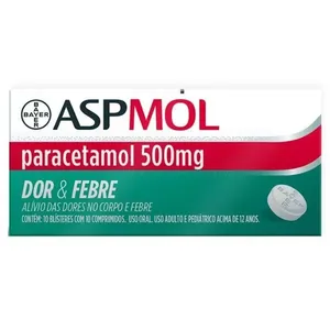 Aspmol Paracetamol 500mg 10 Comprimidos Bayer