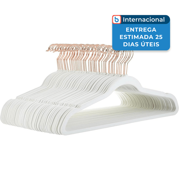 Cabides Amazon Basics Antiderrapantes Com 50 Unidades Marfim E Ouro Rosa A-MBI