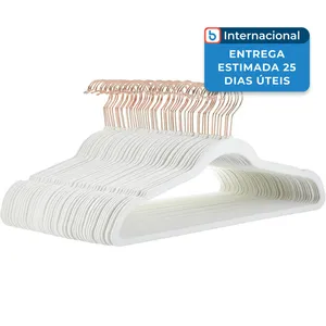 Cabides Amazon Basics Antiderrapantes Com 50 Unidades Marfim E Ouro Rosa A-MBI