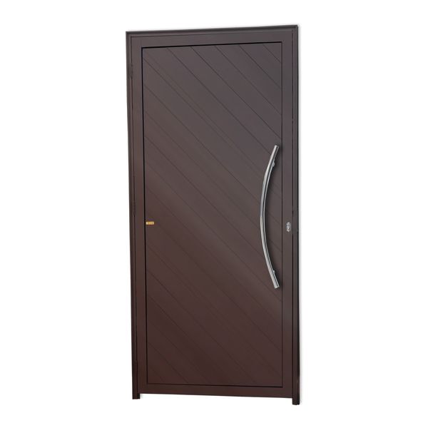 Porta Alumínio Lambril Savana C/Puxador D.Marrom Corten 100 Brimak