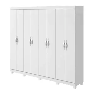Guarda-Roupa Casal com Pés Serenata 8 Portas 6 Gavetas Branco