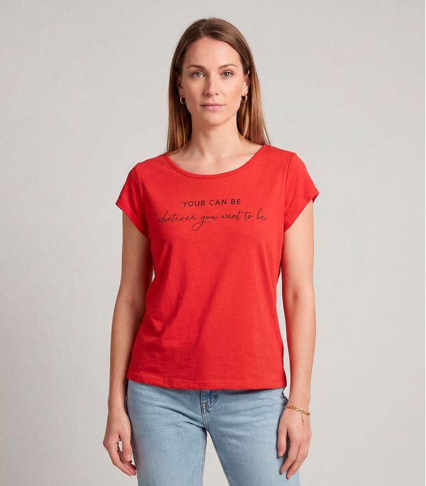 Blusa Feminina Meia Malha Com Estampa Infinita Cor Vermelho M