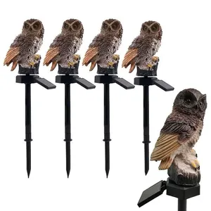 Kit 5 Corujas Luminária Solar JBA-CORU Decorativa LED IP65 com Estaca Marrom Leva Pro Pet Kit 5 Corujas Luminária Solar JBA-CORU LED IP65 Marrom Leva Pro Pet
