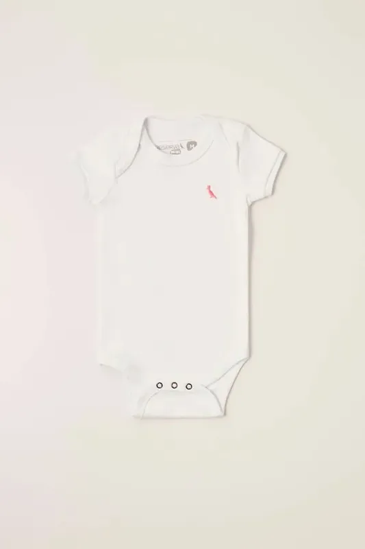 Body Reserva Mini Bebê Pop Bordado Branco - P