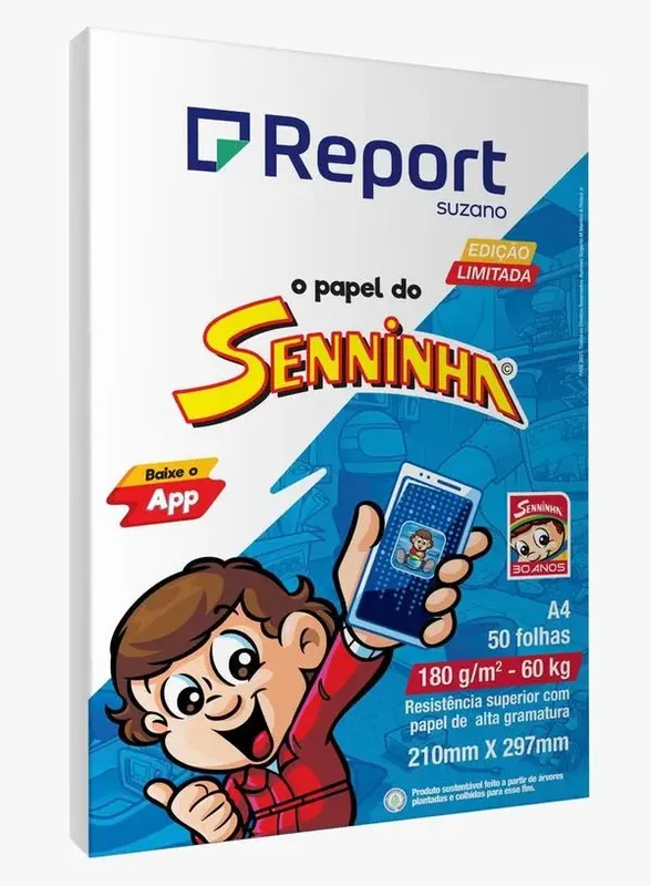Papel Sulfite Report Senninha A4 180gr 50 Folhas