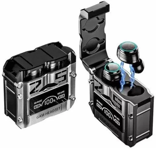 Headset Gamer Bluetooth MDM M25 com Microfone Integrado Portátil Carrega Rápido Preto Headset Gamer Bluetooth MDM M25 com Microfone Integrado Portátil Preto