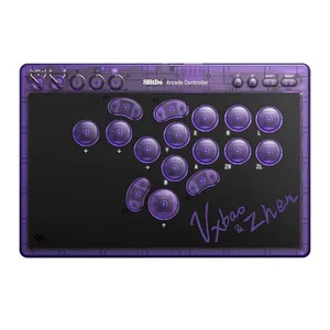 Controle Wireless 8BitDo - Arcade Controller - Transparent Purple Signature Edition - 80FG02