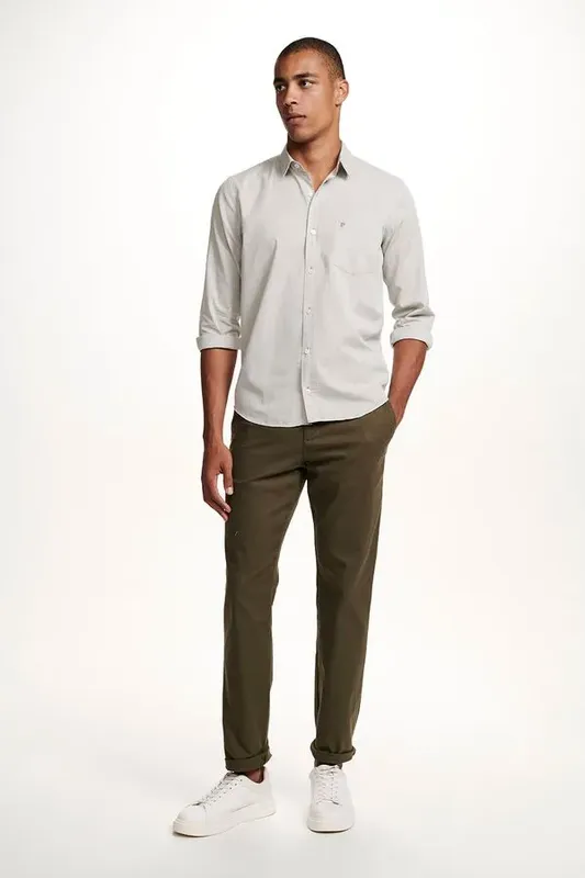 Calça Casual Chino Relaxed - Verde - 40