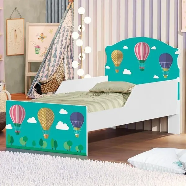 Cama Infantil Balão Nas Nuvens Com Colchão
