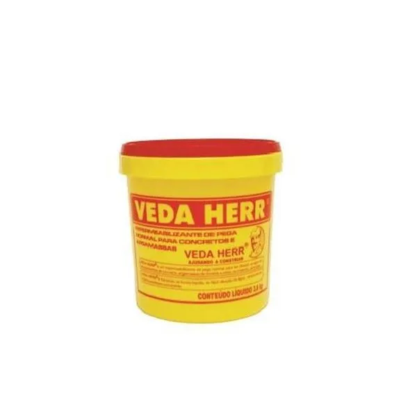 Impermeabilizante Veda Galão 3,6 Litros (=Sika 1) para Concreto e Argamassa de Pega Normal Herr Impermeabilizante Veda Galão 3,6 Litros (=Sika 1) para Concreto e Argamassa Herr