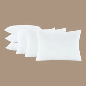 Kit 6 Travesseiros 50X70Cm Antialérgico Lavável Fibra Siliconada Macio Confort - Branco