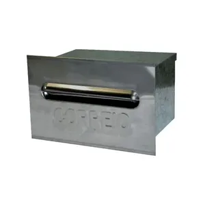 Caixa de Correio Galvinox Embutir para Cartas 15x21x12cm em Chapa de Aço Prata Metalmig Caixa de Correio Galvinox Embutir 15x21x12cm Chapa de Aço Prata Metalmig