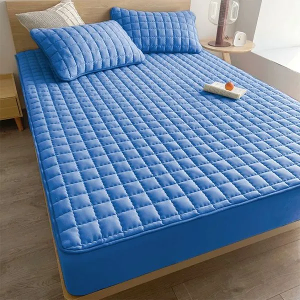Protetor de Colchão Impermeável Matelado Microfibra Queen 1 Peça Azul OEM Protetor de Colchão Impermeável Microfibra Queen 1 Peça Azul OEM