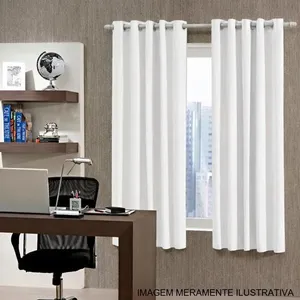 Cortina Corta Luz Bella & Co 300x170cm Ilhos Branca (MP)