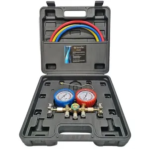 Manifold 1/4" Com Maleta E Mangueira 90cm R22 - R134 - R404 Suryha 80150.001
