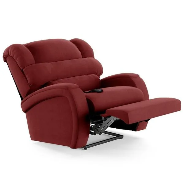 Poltrona Do Papai Reclinável Kalie Controle Power Elétrico Usb Fh9 Veludo Vermelho - Mpozenato