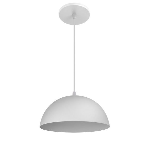 Pendente Cleo Aluminio 30X14Cm Branco Fosco Blumenau