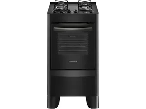 Fogão 4 Bocas Mesa de Vidro Continental Preto