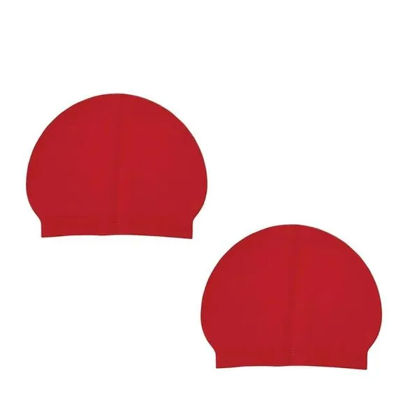 Kit 2 Touca de Natação em Látex Impermeável Vermelho Tamanho Único Unissex Mor Kit 2 Touca de Natação Látex Impermeável Vermelho Unissex Mor
