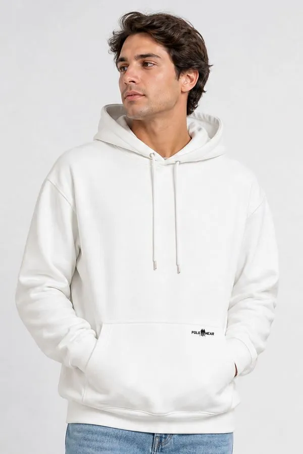Blusa Moletom Canguru Confortável Polo Wear Branco M