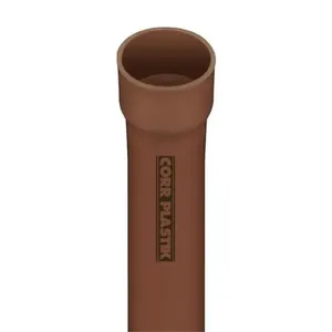 Tubo Soldável 25mm Marrom para Instalações Hidráulicas com Vedação Eficiente Corr Plastik Tubo Soldável 25mm para Encanamentos e Esgotos Marrom Uso Interno e Externo Corr Plastik
