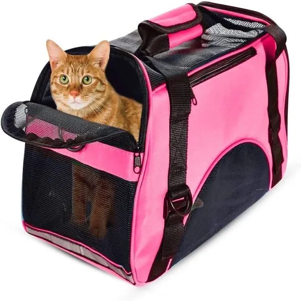 Bolsa de Transporte para Pets Multicoisa da Paju 6903 para Gatos e Cachorros Tipo Mochila Canguru Rosa 32CM 1 Unidade Bolsa de Transporte para Pets Multicoisa da Paju 6903 para Gatos e Cachorros Tipo Mochila Rosa 32CM