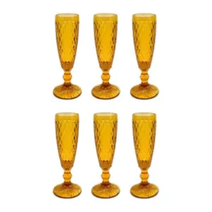 Jogo De Taças Fullfit 6 Peças Para Champanhe 130ml Âmbar (MP)