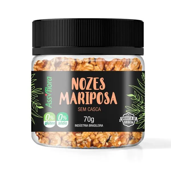 Nozes Assiflora Mariposa sem Casca 100g