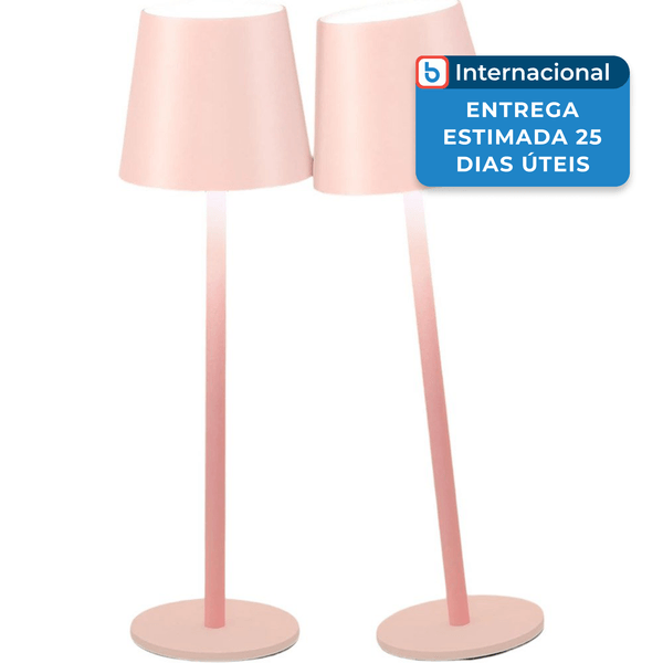 Luminária de Mesa LED 2 Peças Faithorse Rosa A-MBI