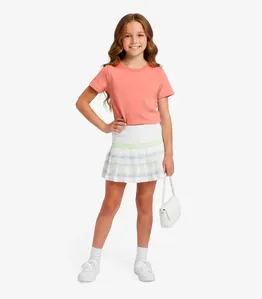 Blusa Infantil Menina Manga Curta Lisa Soletex Laranja 4