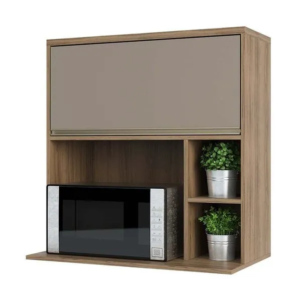 Armário Aéreo 80 Cm Nicho Micro Conjuntougado E Nicho