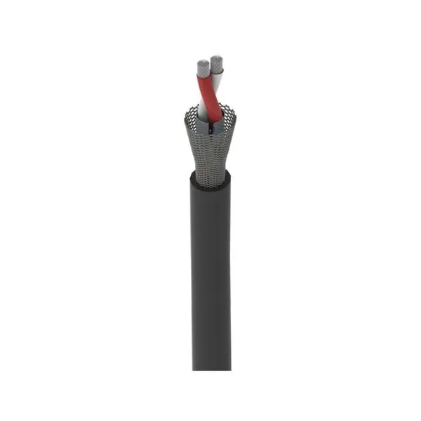 Cabo de Microfone 0,20mm2 100m Preto Flexível com Dupla Blindagem Cobre OFHC 24 AWG Santo Angelo Cabo de Microfone 0,20mm2 100m Preto com Dupla Blindagem Cobre OFHC Santo Angelo