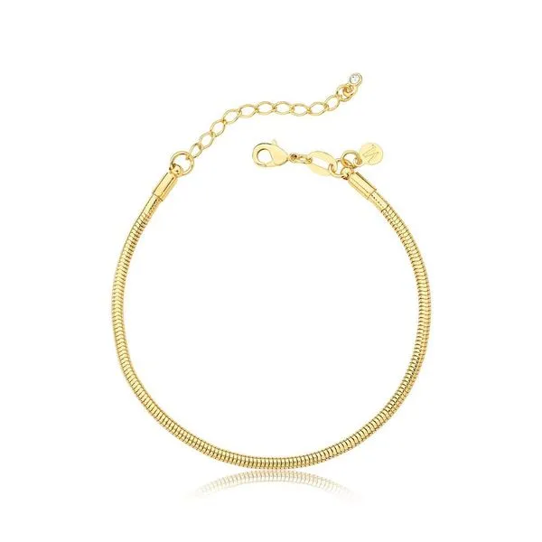 Pulseira Rabo De Rato Revestida Em Ouro