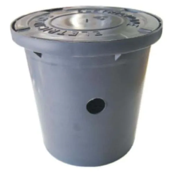 Caixa Para Aterramento Com Tampa 230mm Diâmetro 220mm Altura - Plastipan