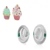 Kit 2 Cortadores Bolo 3d Cupcake Biscoito Sorvete Silikomart