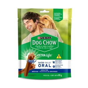 Petisco Dog Chow Extra Life Saúde Oral Cães Médios e Grandes 3 unidades