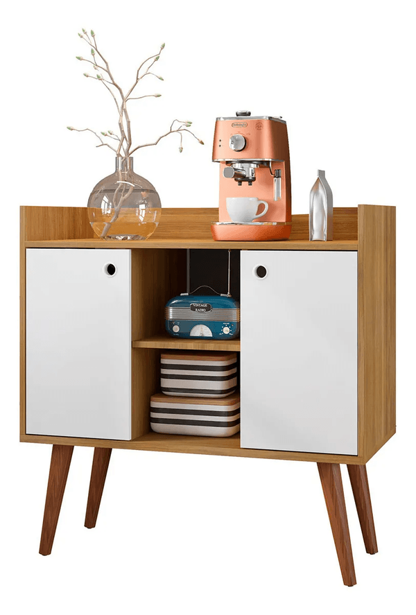 Aparador Buffet Balcão 2 Portas Cinamomo Off White - Fiorello