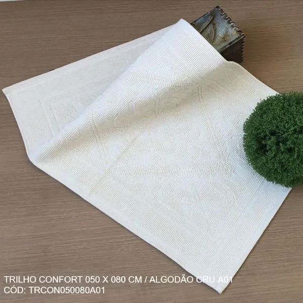 Trilho Tapete Confort A01 Algodão Cru 50x80cm - Bordartes