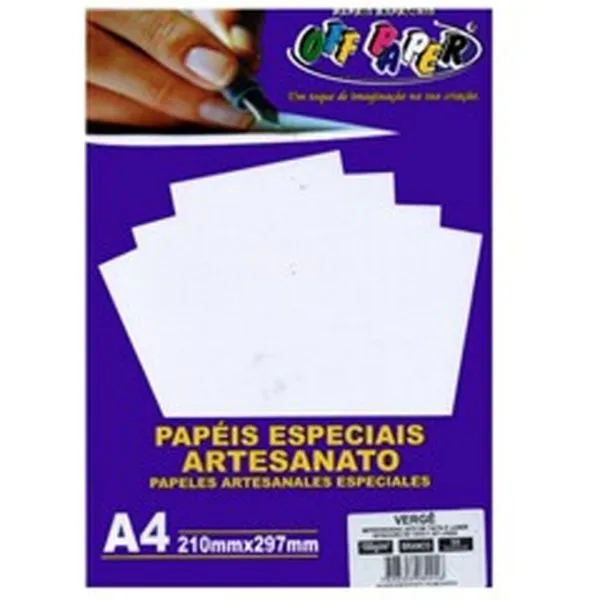 Papel Off Paper Vergê Branco 180G 50 Folhas (MP)
