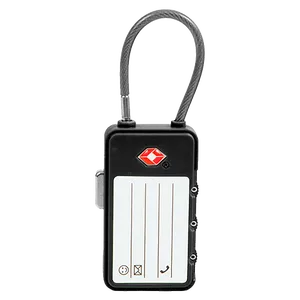 Cadeado Tsa com Identificador e Cabo de Aço Preto