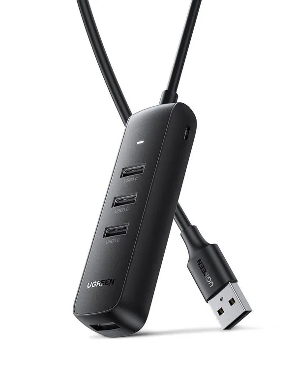 Hub Ugreen USB 3.0 4 portas USB CM416 Cinza