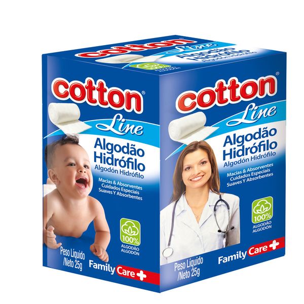 Algodão Cotton Line Hidrófilo Caixa 25g