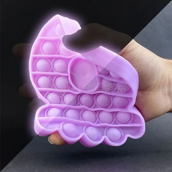 Pop It Fluorescente Polvo Anti Stress Sensorial Roxo