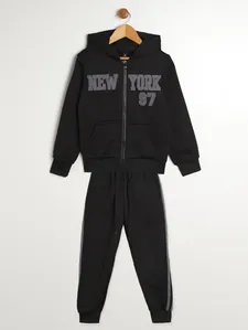 Agasalho Malha Com Capuz Infantil Para Menino - PRETO 10